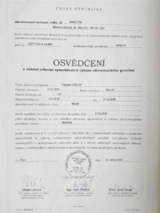 Osvědčení masáže